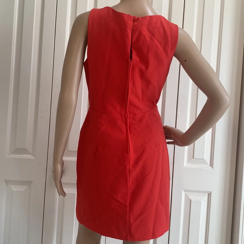 Teeze Me Juniors Size 7 Red/Orange mini Dress. So pretty. Cross Front. Sleeveles - Picture 5 of 12